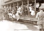 Entering street car