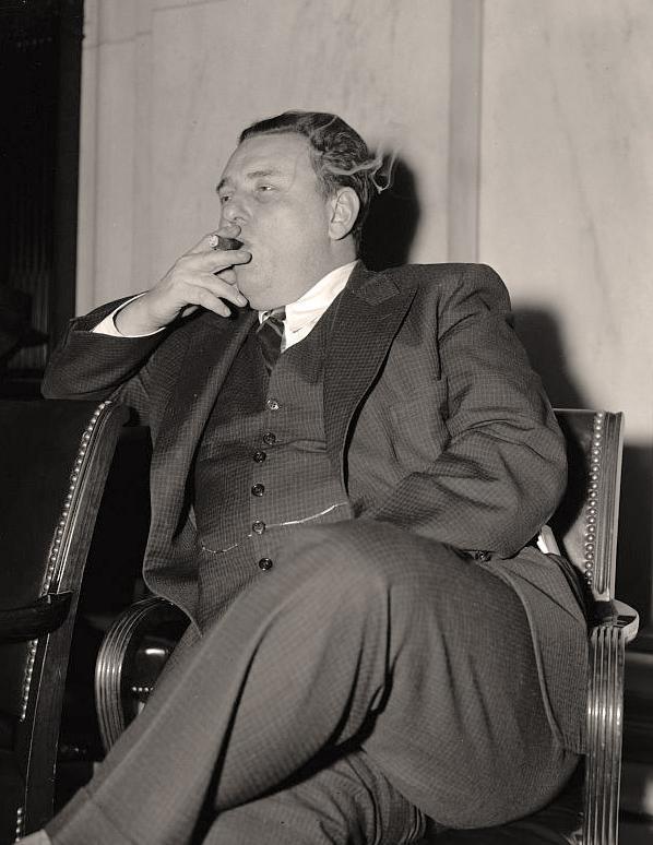 Fat Man Smoking Cigar