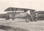Biplane on Landing Strip