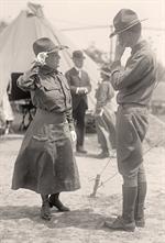 Woman Saluting