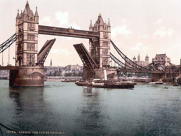 Tower Bridge, closed, London, England