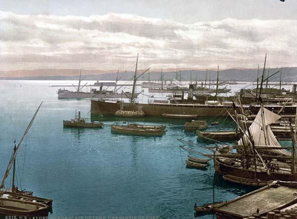 Harbor by moonlight, I, Algiers, Algeria