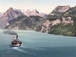 The Lake of the Four Cantons, and Urirothstock, i.e., Urirotstock, Lake Lucerne, Switzerland