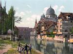 View from the Schutt Isle, Nuremberg, Bavaria, Germany