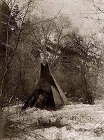 Tipi in a Winter Indian Camp