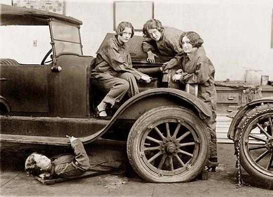 Girl Automobie Mechanics
