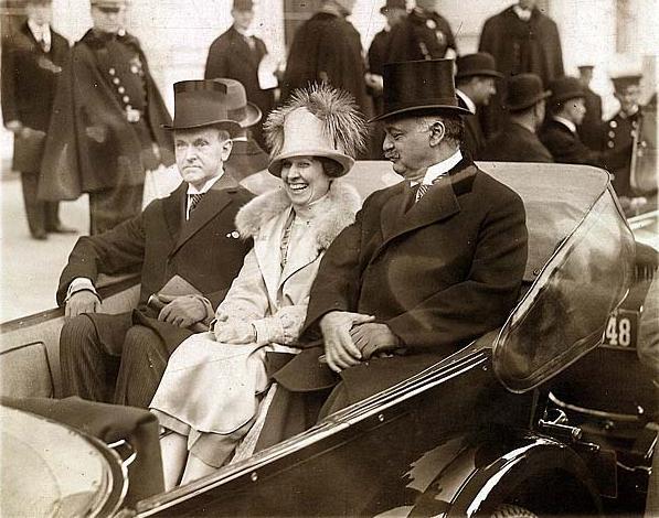 President Coolidge in Car