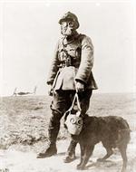 French Soldier with Gas Mask