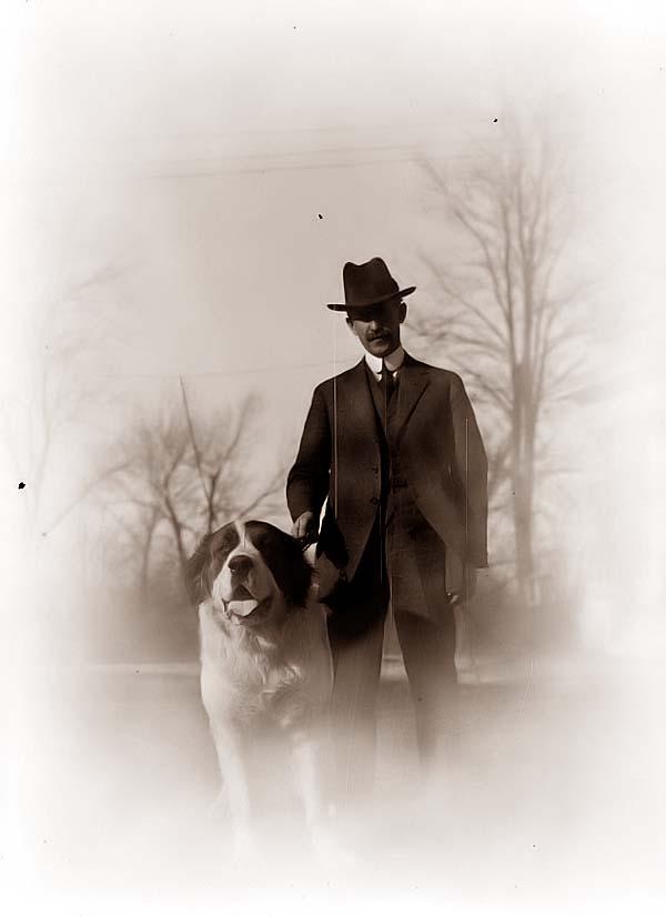 Orville Wright with Dog